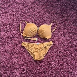Venus Cooper w/Gold accent Bikini Top & Bottom 36D/8
